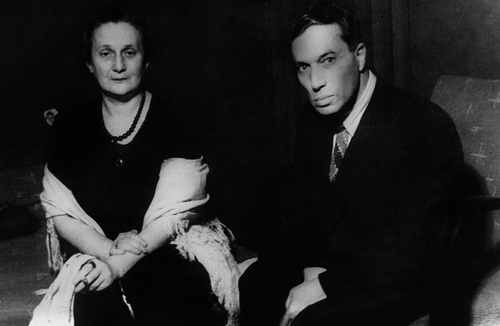 Анна Ахматова и Борис Пастернак на вечере в Политехническом музее, 1946 год, г. Москва