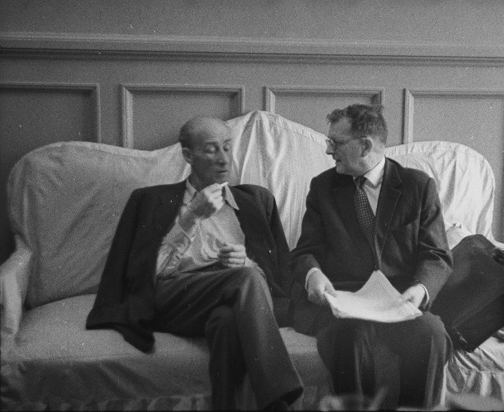 Евгений Мравинский и Дмитрий Шостакович, 1961 год, г. Ленинград. Выставка «Говорить на одном языке» с этой фотографией.
