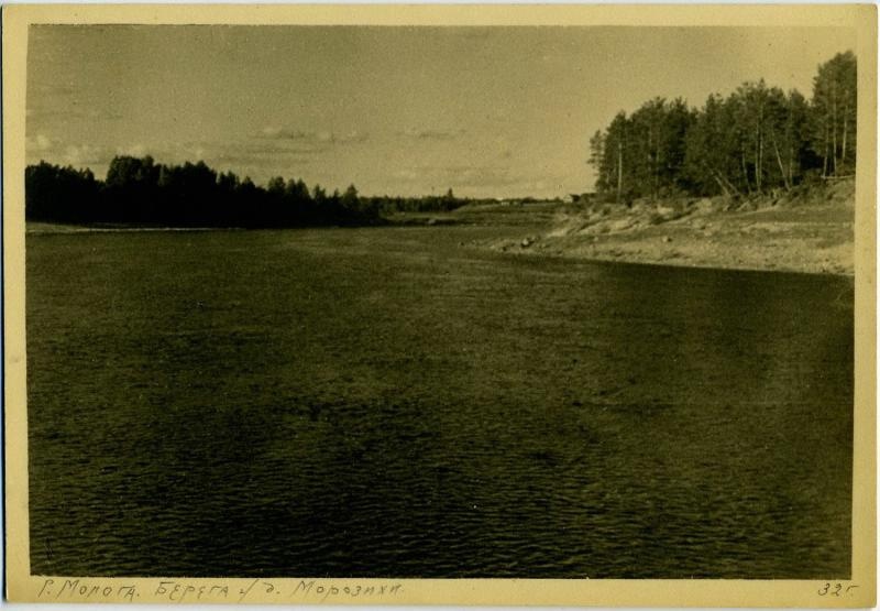 Река Молога. Берега у деревни Морозихи, 1932 год, г. Молога