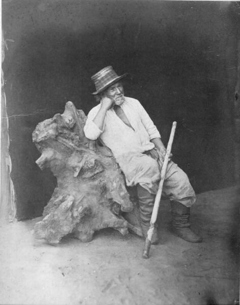 Мужчина возле коряги, 1880-е, г. Киев