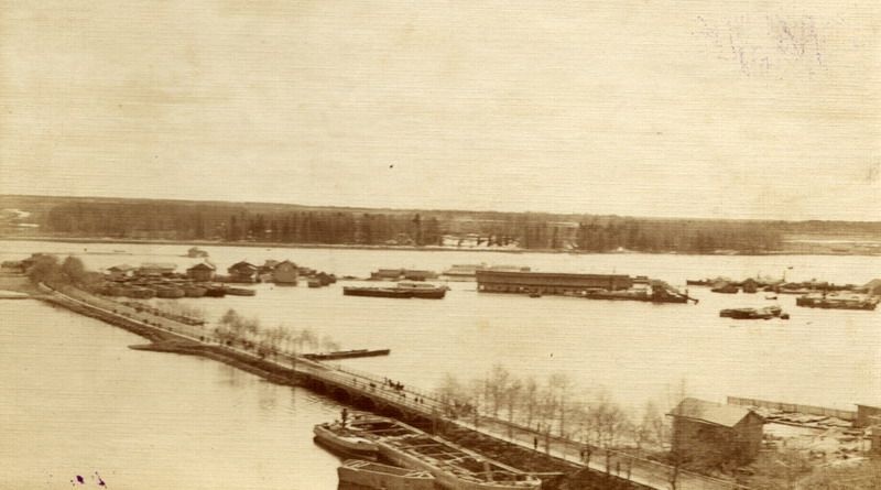 Дорога на пристань. Весна. Разлив, 1900-е, г. Череповец и Череповецкий район