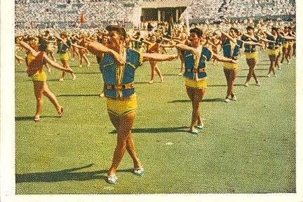 Физкультурный парад 1954 года. Выступление физкультурников Грузинской ССР, 1954 год, г. Москва