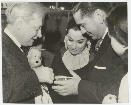 Фото "Сергей Образцов, Има Сумак и Мойзес Виванко", 30 января 1961 ...