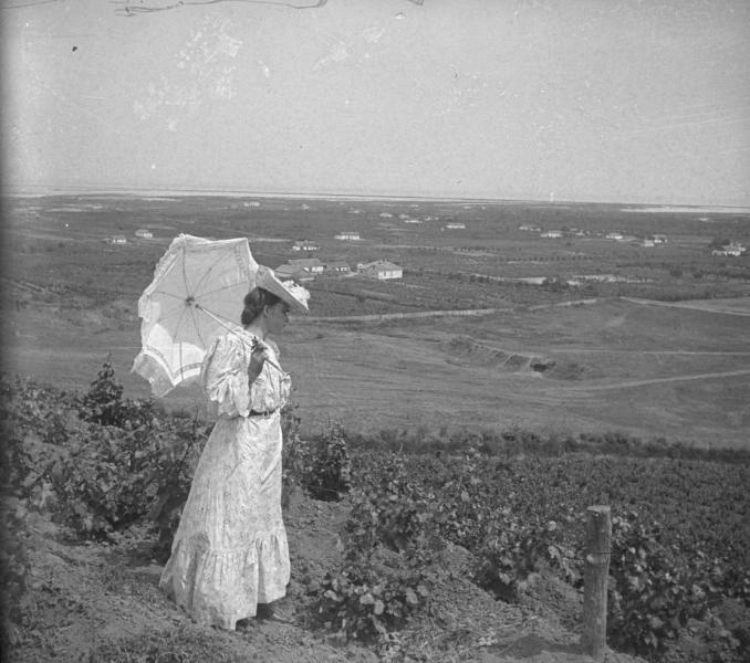 На винограднике, 1903 год, Таврическая губ., Крым. Александра Савицкая.Выставка «Крым» с этой фотографией.&nbsp;