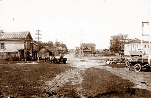 Улица Белозерская и базарная площадь (справа), 1939 год, г. Весьегонск