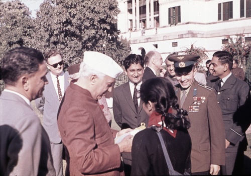 Юрий Гагарин в Индии, 29 ноября 1961, Индия, г. Дели