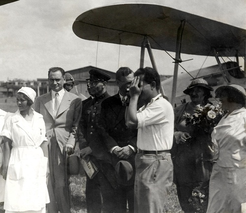 Прием делегации Красного Креста на Центральном аэродроме в городе Москве, 1934 - 1935, г. Москва