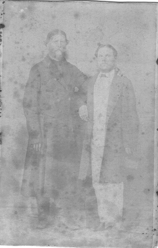 Федор Бусыгин (слева) с приятелем, 1900 - 1915, г. Вольск