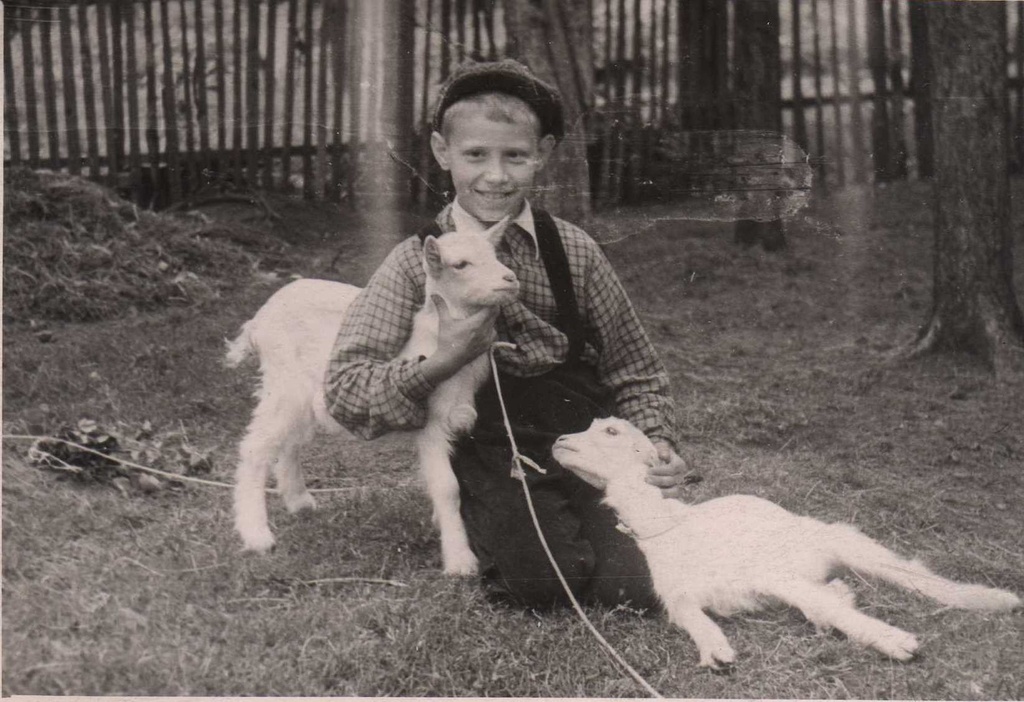 Мальчик с козами, 1960 - 1965, Калининская обл., Бежецкий р-н, дер. Чудинково. Выставка «Родом из Чудинково» с этой фотографией.&nbsp;