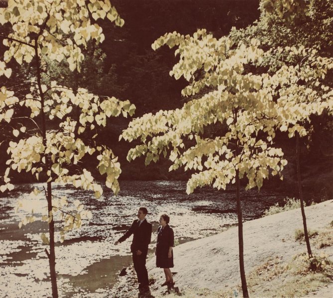 Осень, 1960-е. Выставка «Золотой октябрь» с этой фотографией.