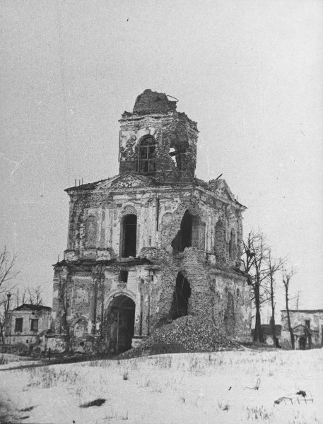Колокольня, 1940-е, Новгородская обл., Новгородский р-н, дер. Хутынь