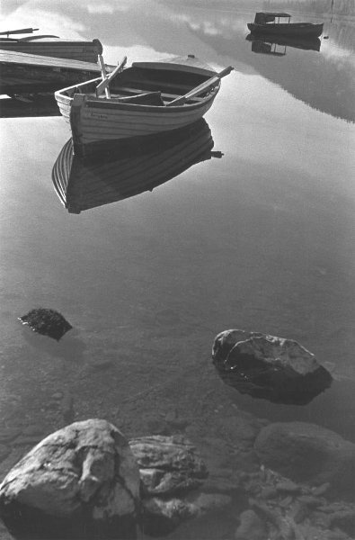 Утро на Телецком озере, 1935 год, Западно-Сибирский край. Выставка «10 лучших фотографий Марка Маркова-Гринберга» с этой фотографией.
