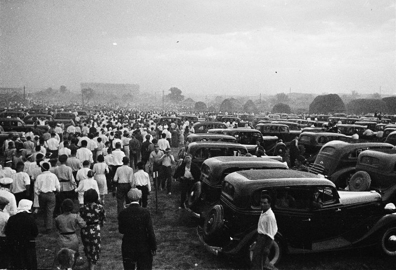 Авиационный праздник на Тушинском аэродроме, 19 августа 1940, Московская обл., г. Тушино. В 1960 году Тушино вошло в состав Москвы.