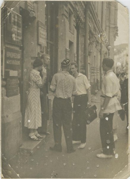 Около Центрального радиоузла на Никольской улице, 1934 - 1935, г. Москва