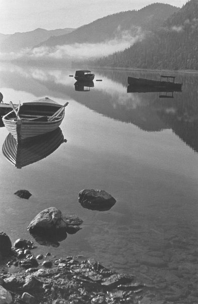Утро на Телецком озере, 1935 год, Западно-Сибирский край