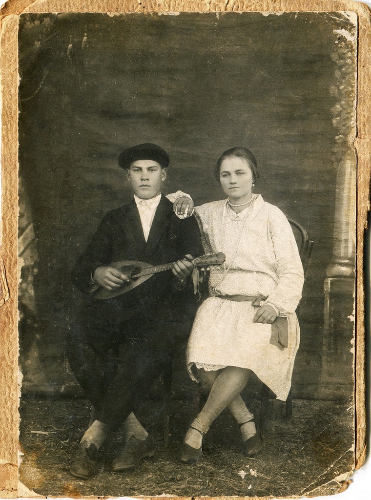 Семейная пара, 1928 - 1932, Северо-Кавказский край, станица Черноморская. 