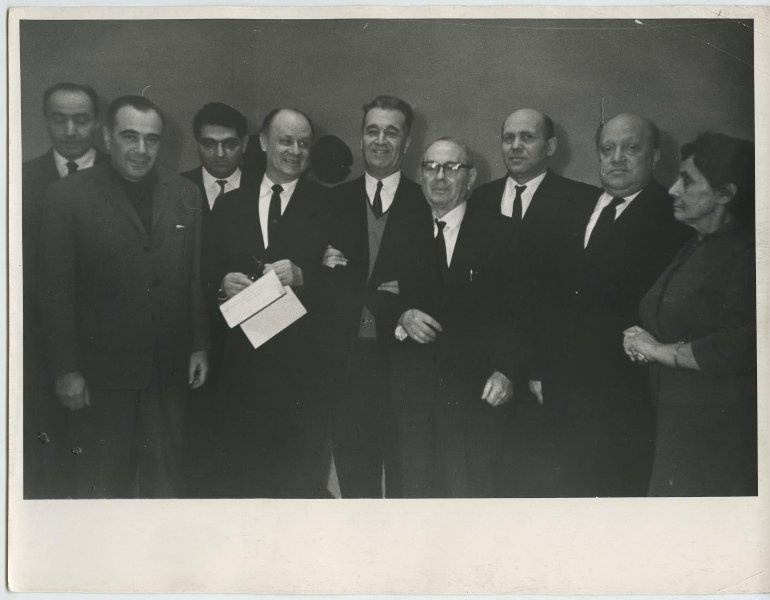 Советские драматурги, 1959 год. Третий справа – драматург Юлий Чепурин.
