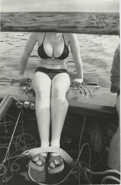 Регата, 1970-е. Выставка «Купальный сезон» и «Прогулки на яхте» с этой фотографией. 