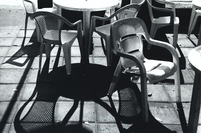 Кафе на улице – столы и стулья, 1997 год, г. Москва