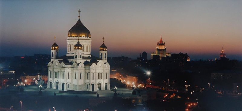 Храм Христа Спасителя, сентябрь 1997, г. Москва. Выставка «Москва праздничная», видео «Храм Христа Спасителя: главный собор страны» с этой фотографией. 