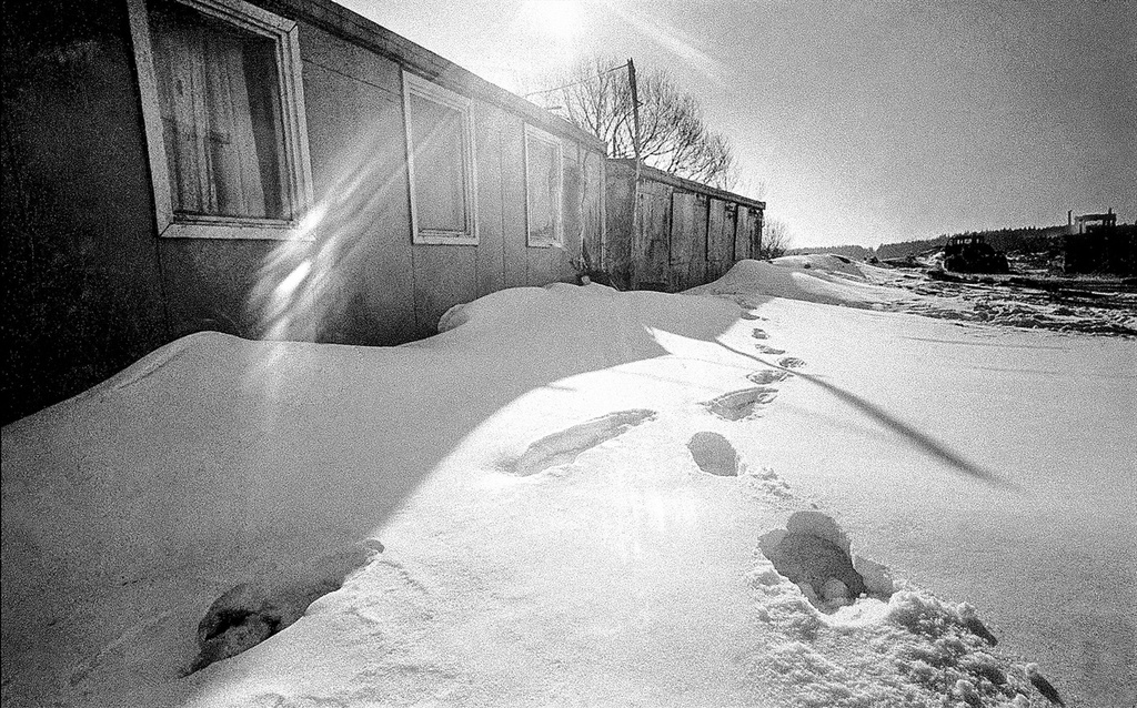 Строительные вагончики, бытовки, 1 мая 1982 - 30 ноября 1983, Белорусская ССР, Минская обл.. Из серии «Строители автодороги Москва – Минск – Брест».