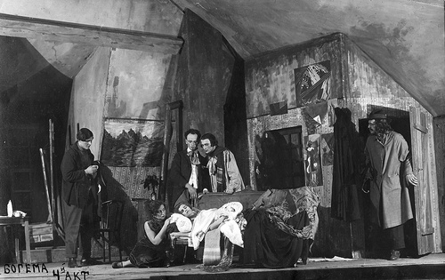 Сцена из оперы Джакомо Пуччини «Богема» в постановке Константина Станиславского, 1927 год, г. Москва