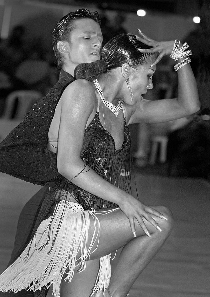 Участники конкурса бальных танцев, 1980 - 1999, г. Челябинск. Выставка «Танцуют все!» с этой фотографией.