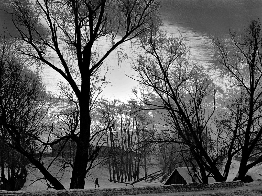 Зимний вечер, 1987 год, Татарская АССР, д. Мари-Суксы. 