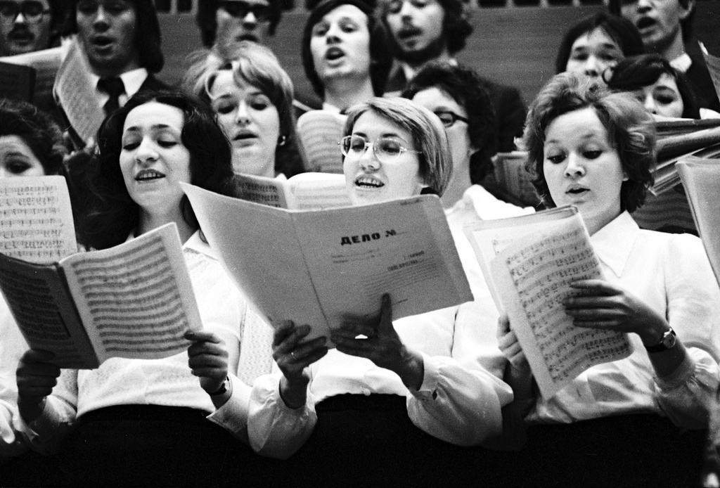«Деловое выступление», 19 ноября 1977, Татарская АССР, г. Казань. Хор Казанского института культуры.&nbsp;