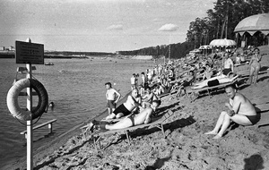 Пляж в Серебряном бору, 1955 - 1959, г. Москва