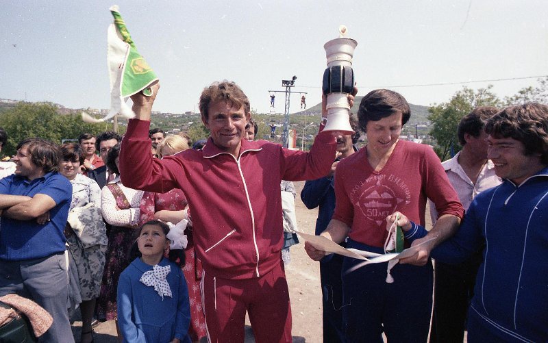 Победители соревнований на праздновании «Дня моряка», 1979 год, Камчатская обл., г. Петропавловск-Камчатский