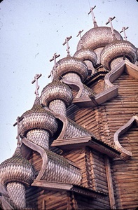 Кижский погост. Церковь Преображения Господня, 1967 год, Карельская АССР, о. Кижи. Построена в 1714 году.