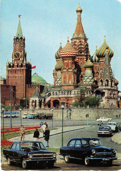 Спасская башня Кремля и Храм Василия Блаженного, 1974 год, г. Москва. Видео «"Вместо обещанного коммунизма в Москве будет Олимпиада". Олимпиада – 80» с этой фотографией.