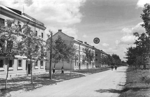Улица Южная в поселке Электровоз, июнь - июль 1937, Московская обл., пос. Электровоз