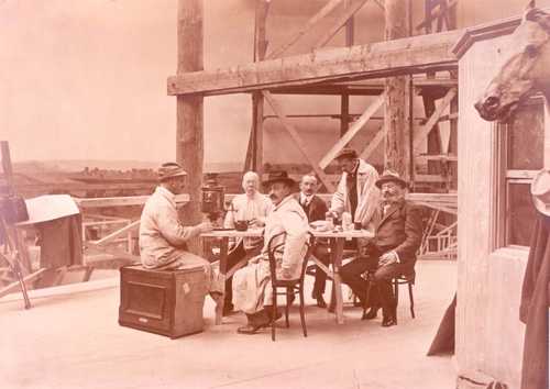 Франц Рубо за работой над  панорамой «Бородино», 1 ноября 1911 - 31 марта 1912, Германия, г. Мюнхен