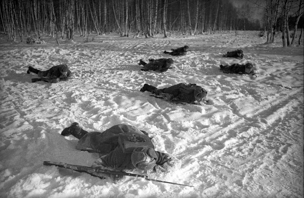Передовое стрелковое отделение младшего командира М. А. Леухина, 1940 год
