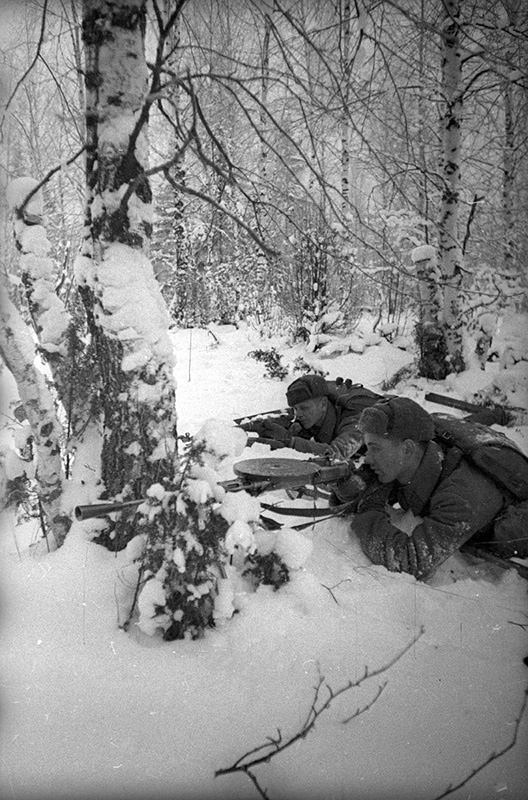 В зимнем лагере, январь - февраль 1940