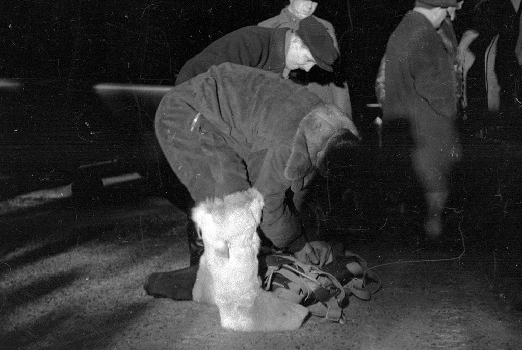 Коккинаки на старте, апрель 1939, Московская обл.. Серия «Перелет Коккинаки и Гордиенко».