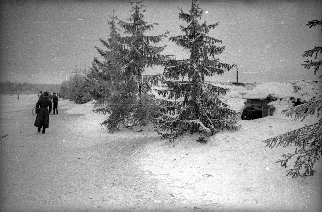 Общий вид зимнего лагеря, январь - февраль 1940