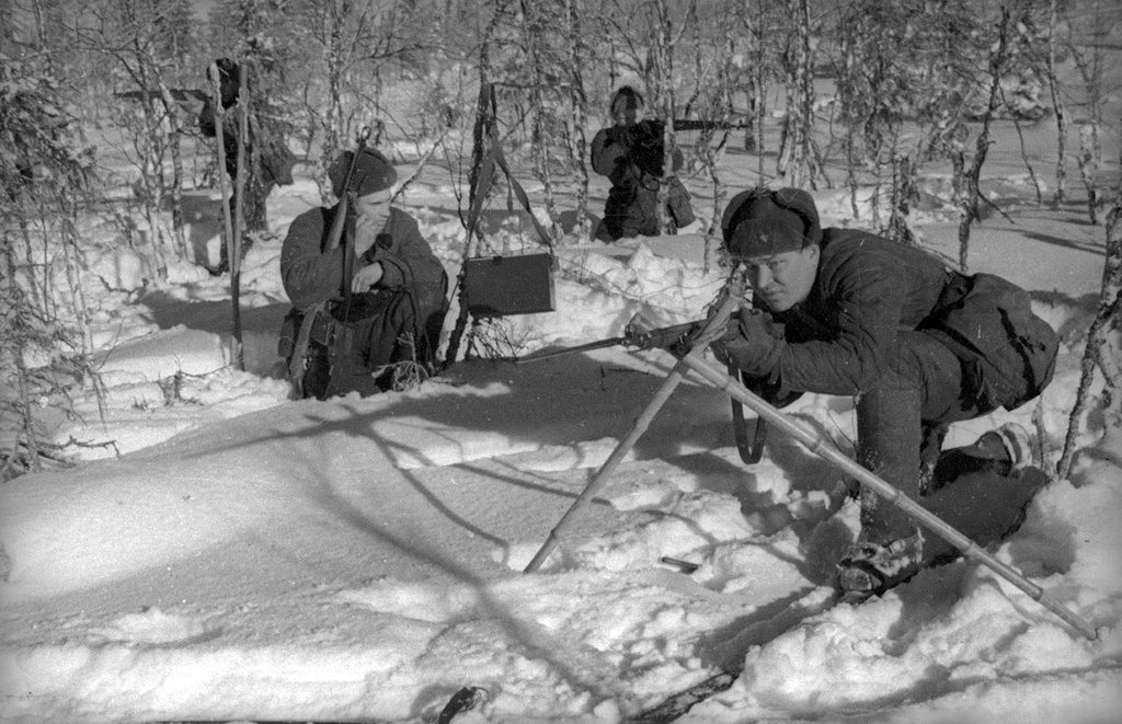 Советско-финская война. Связист за работой, 1 декабря 1939 - 29 февраля 1940