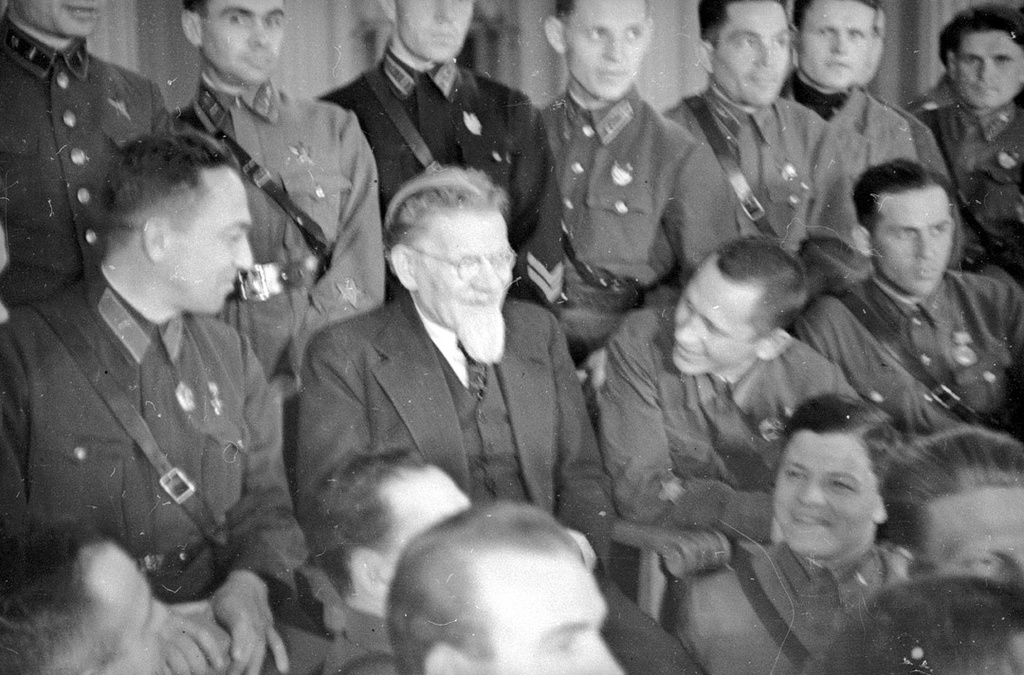 Михаил Калинин, Анатолий Дьяконов и Гафият Нигматуллин, 1940 год, г. Москва