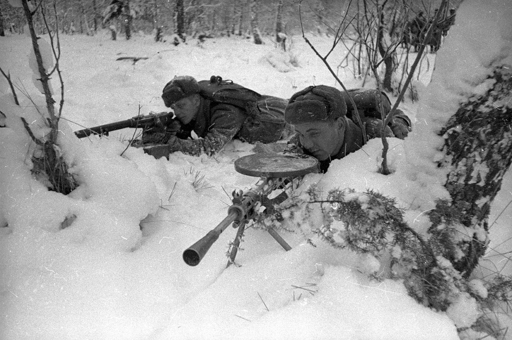 В зимнем лагере, январь - февраль 1940