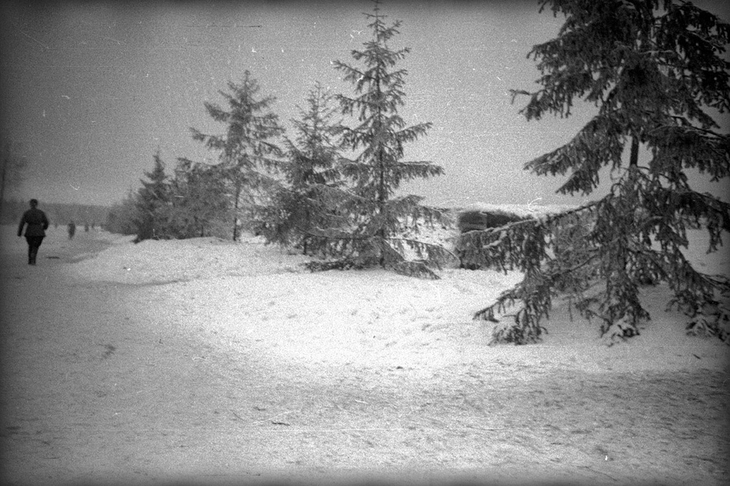 Общий вид зимнего лагеря, январь - февраль 1940