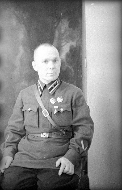 Герой Советского Союза комбриг Аркадий Федорович Хренов, 1940 год, г. Москва