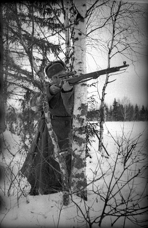 Передовое стрелковое отделение младшего командира М. А. Леухина, 1940 год