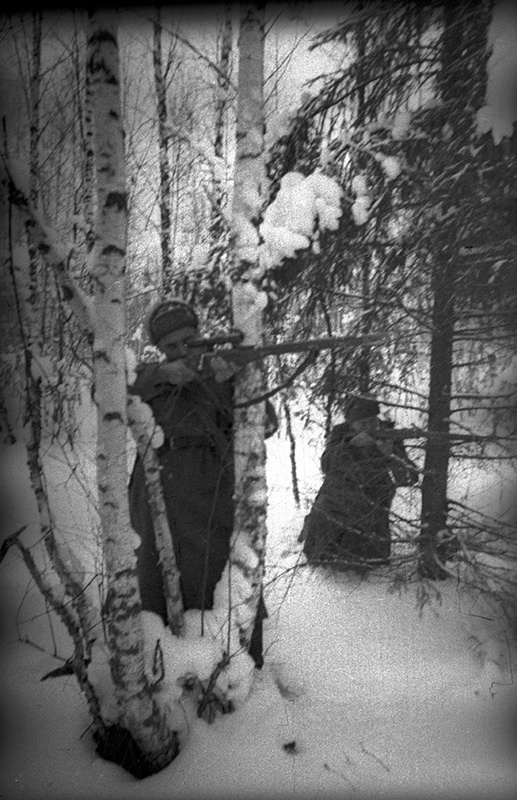 Передовое стрелковое отделение младшего командира М. А. Леухина, 1940 год