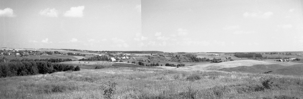 Окрестности города Зарасай, 1 июня 1960 - 1 октября 1960, Литовская ССР, г. Зарасай. Панорама смонтирована из двух фотографий. 