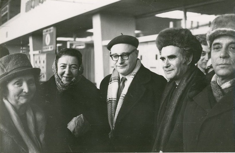 Отъезд в Израиль Бориса Цукермана, 1971 год, г. Москва. В центре – Борис Цукерман, второй слева – Иосиф Керлер. 