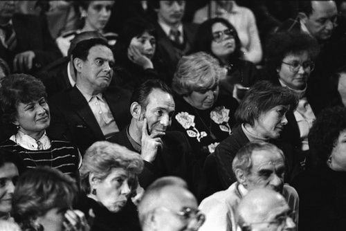 Зиновий Гердт с супругой Татьяной Правдиной на «Неделе совести» в ДК МЭЛЗ, 19 - 26 ноября 1988, г. Москва