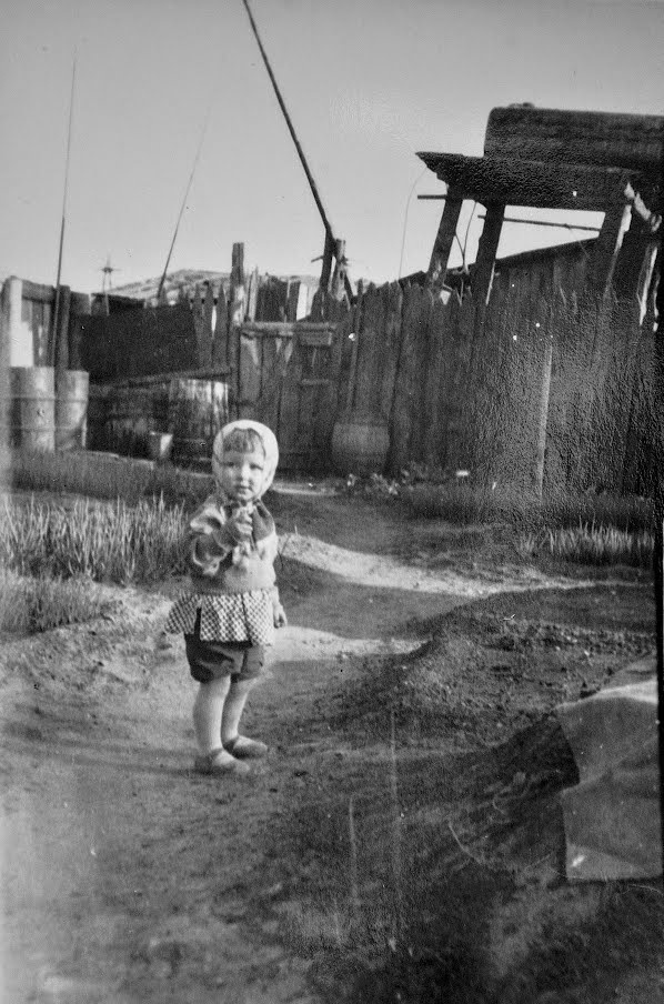 В огороде у бабушки, июнь - декабрь 1965, г. Чита. 